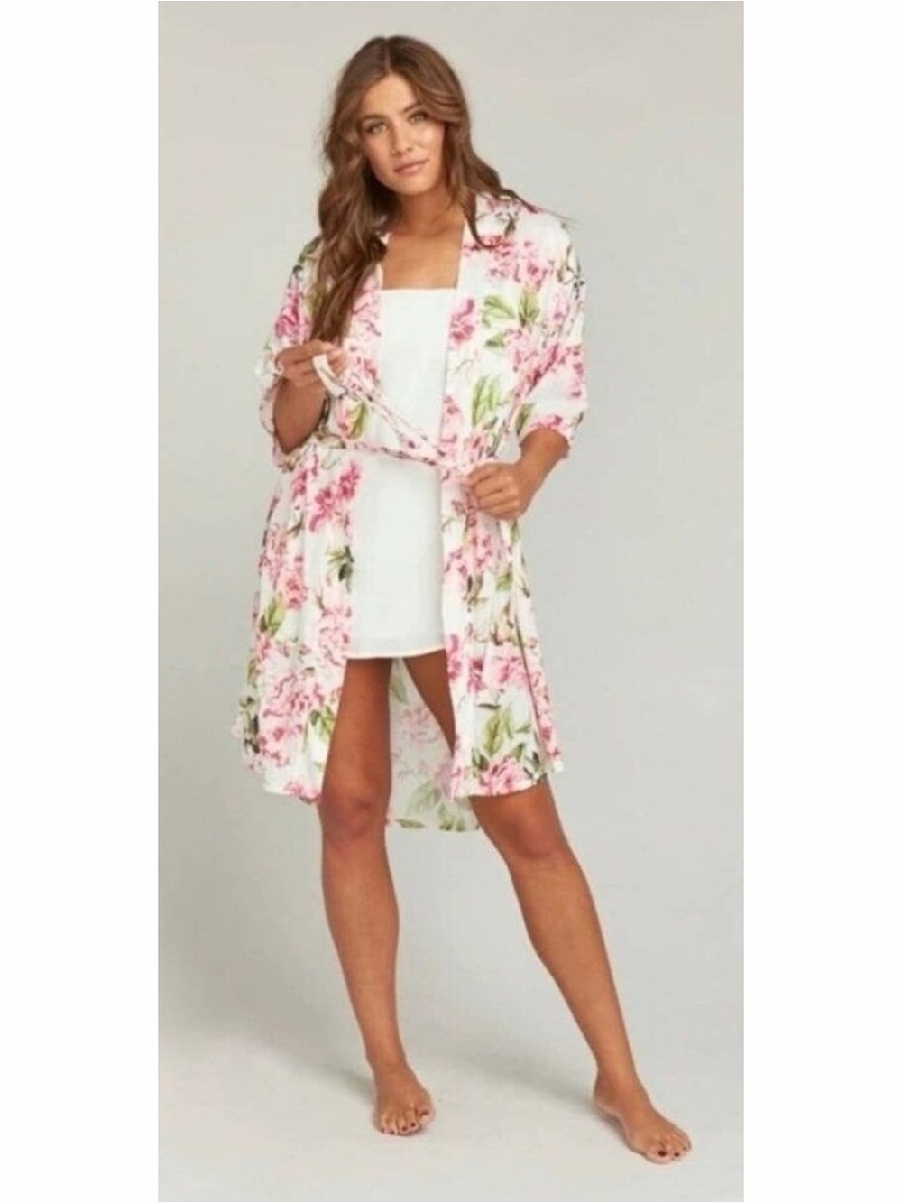 Show Me Your Mumu Pink Brie Garden of Blooms Floral Robe Small